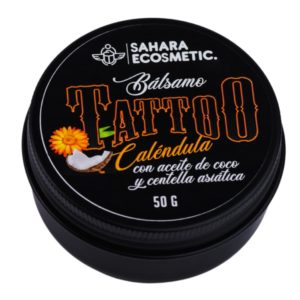 balsamo para tatuajes calendula & centella asicatica con aceite de coco 50g